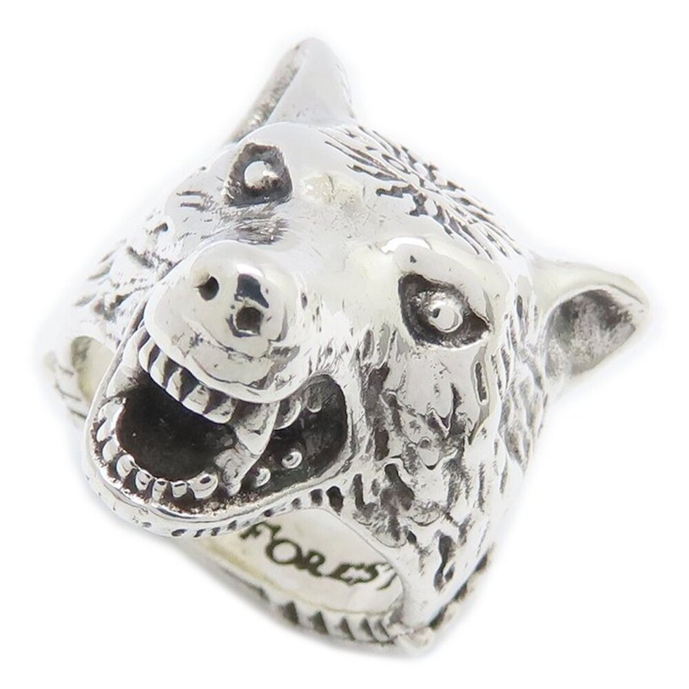 GUCCI Anger Forest Wolf Ring, Size #16, SV925, Men's, 295948
